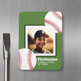Ímã Foto do Baseball Adicionar Seu Nome - Pode Editar