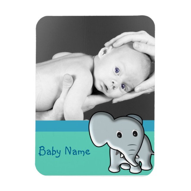 Ímã Foto do bebê/ Elefante (Vertical)
