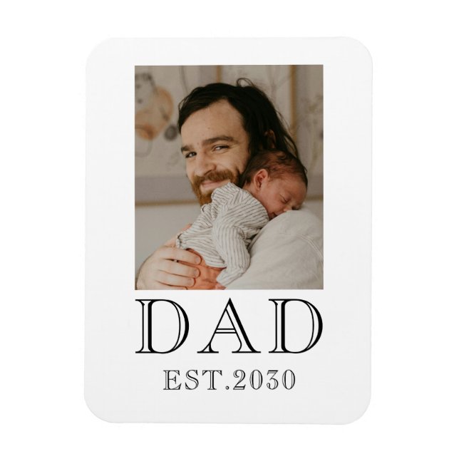 Ímã Foto do Bebê Estabelecida pelo Papai  (Vertical)