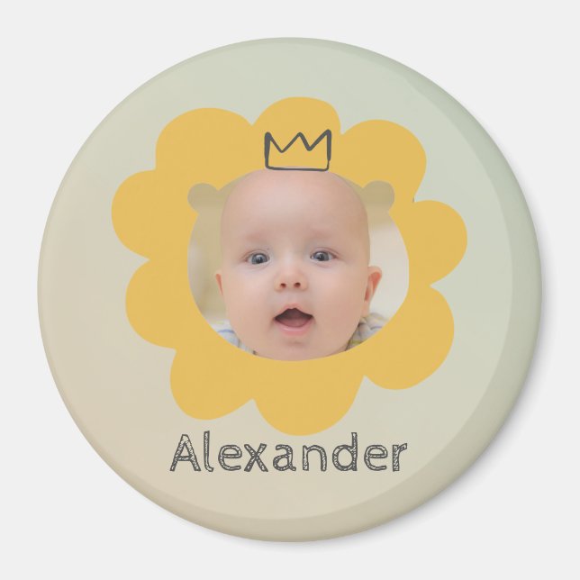 Imã Foto Do Bebê Lion Cute (Frente)