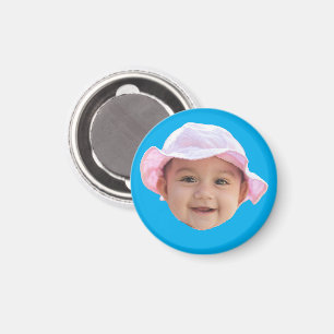Imã Foto do bebê personalizada, foto do bebê com rosto