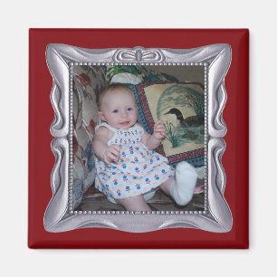 Imã Foto do bebê personalizada no quadro do Rico Silve