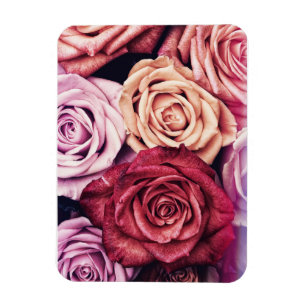 Ímã Foto do Buquê Rosa