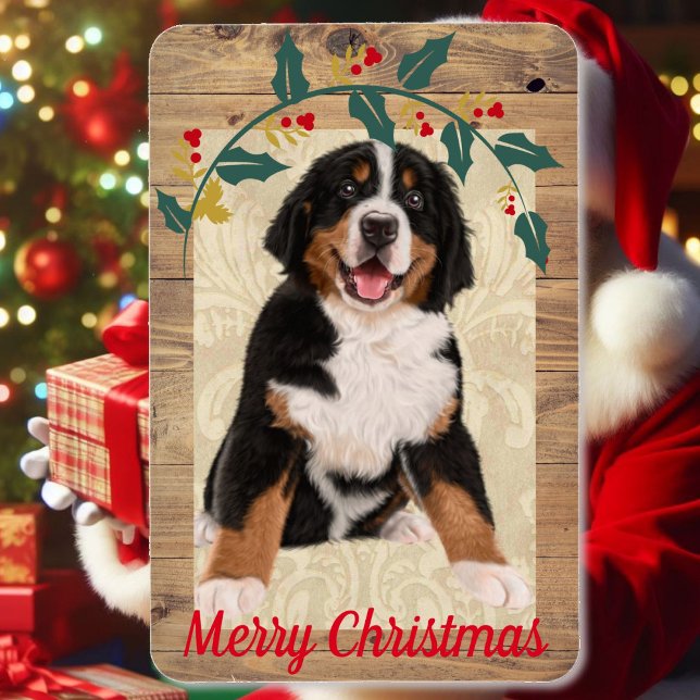Ímã Foto do Cão Frigorífico de Natal Magnet 4 x 6 (Criador carregado)
