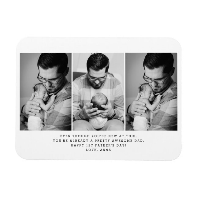 Ímã Foto do Dia de os pais 3 da rua 1 (Horizontal)