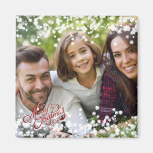 Imã Foto do feriado do Feliz Natal da folha de prova