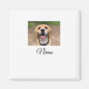 Imã Foto do gato-do-cão adicionar nome de animal cu pe