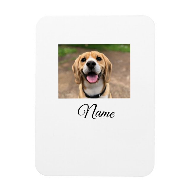 Ímã Foto do gato-do-cão adicionar nome de animal cu pe (Vertical)