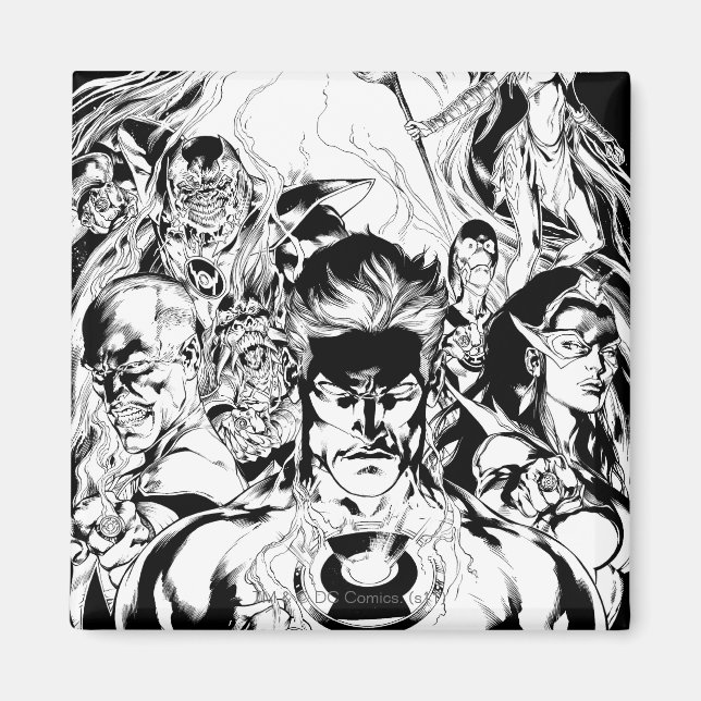 Imã Foto do Grupo Lantern Corps (Frente)