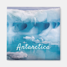 Foto do iceberg Antártico com texto