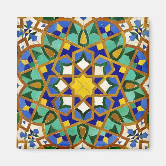 Imã Foto do mosaico marroquino - (Frente)