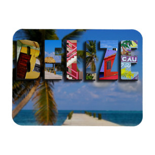 Ímã Foto do Viagem de Belize Tropical Beach Blue Ocean