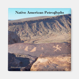 Imã Foto dos Petroglyphs do nativo americano