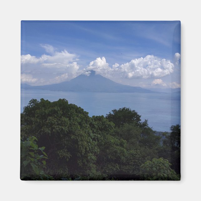 Imã Foto dos vulcões do lago Atitlan (Frente)