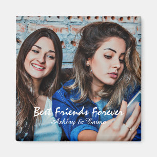 Imã Foto e nome personalizados dos melhores amigos par