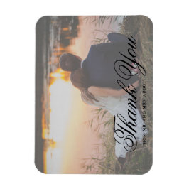 Ímã Foto Elegante Obrigado Favor De Casamento