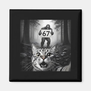 Imã Foto Engraçada de Gato com Bigfoot 67 Meme