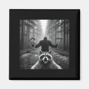 Imã Foto Engraçada de Guaxinim com Bigfoot 67 Seis Set