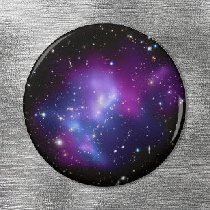 Imã Foto Espacial Celestial Roxa em Branco