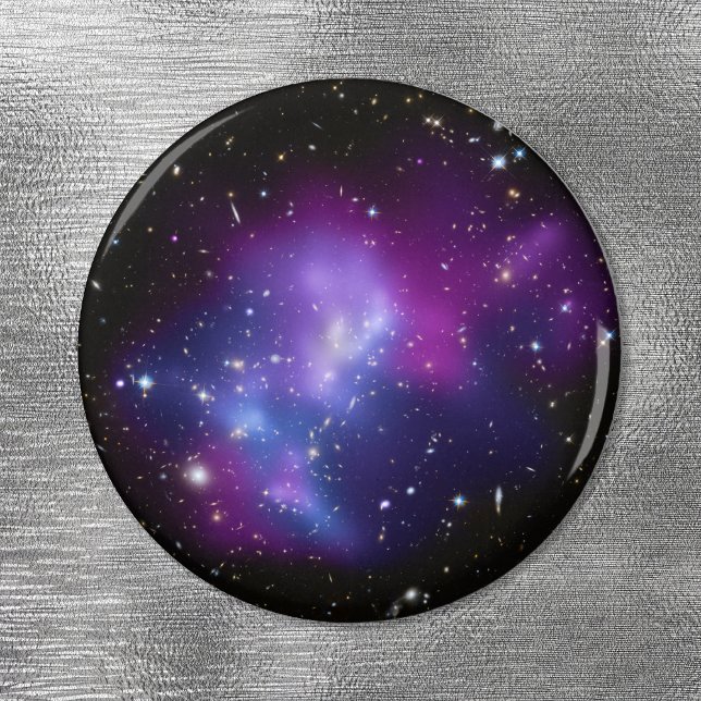 Imã Foto Espacial Celestial Roxa em Branco (Criador carregado)