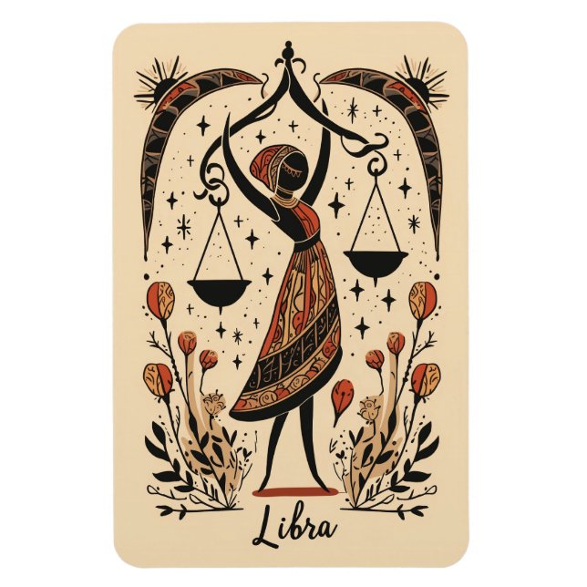 Ímã Foto flexível Magnet Libra Celestial Arte Zodiac (Vertical)