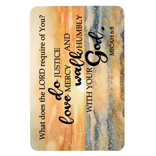 Ímã Foto flexível Magnet-Micah 6:8 (Vertical)