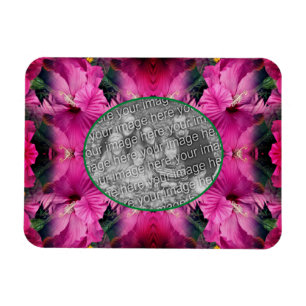 Ímã Foto: Flor de Hibiscus Rosa Crie a sua própria Fot