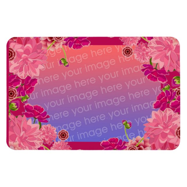 Ímã Foto floral magenta (Horizontal)