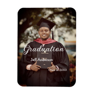 Ímã foto formatura homem nome turma de 20XX faculdade