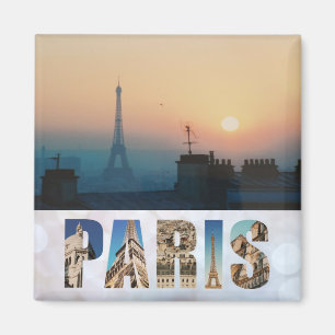Imã Foto francesa do por do sol da cidade de France da