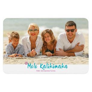 Ímã Foto havaiana tropical do Natal de Mele Kalikimaka