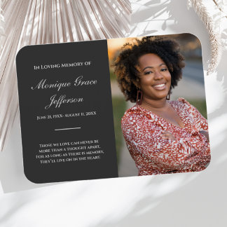 Ímã Foto Memorial Magnet Cinza Funerária