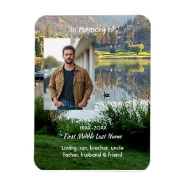 Ímã Foto Memorial Oração Campo de Golfe Lago Natureza