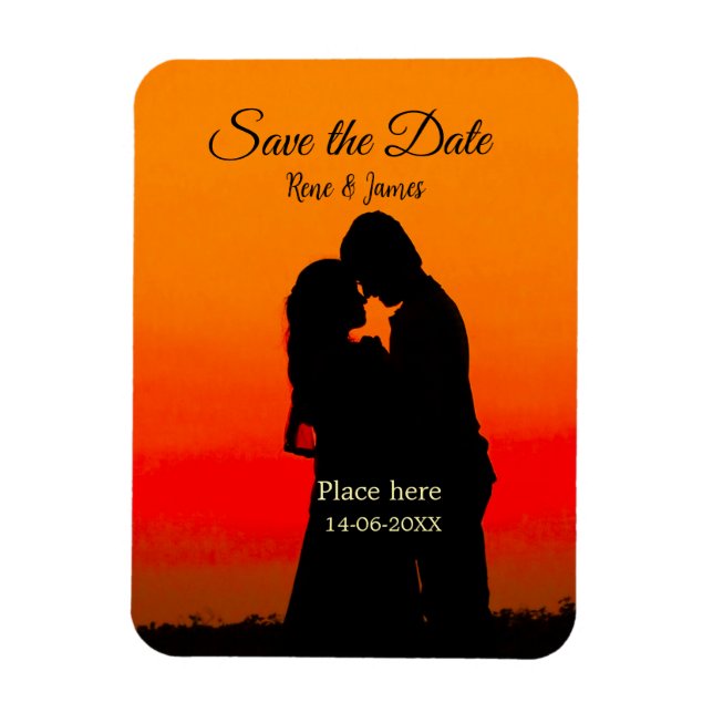 Ímã Foto minimalista branco preto clássico elegante sa (Vertical)