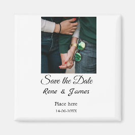 Imã Foto minimalista preto e branco clássico elegante 