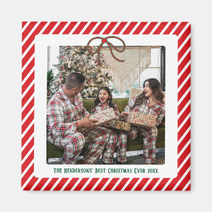 Imã Foto Moderna de Natal da Família Festiva