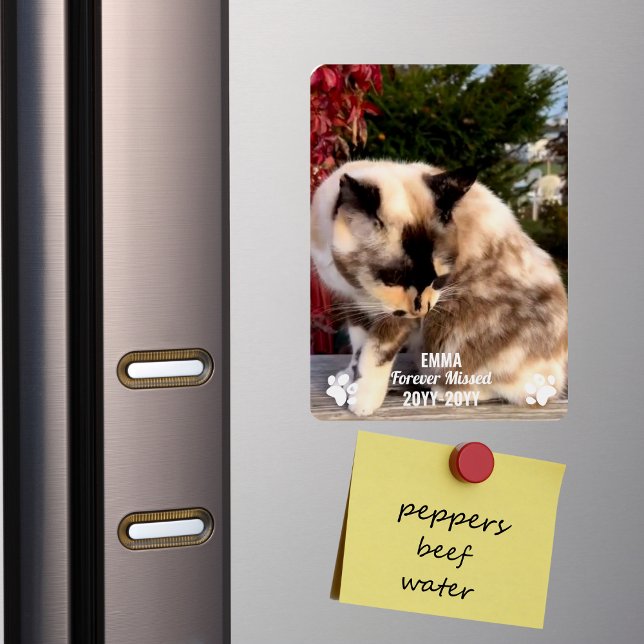 Ímã Foto Moderna de Pet Memorial Perdida para sempre (Criador carregado)