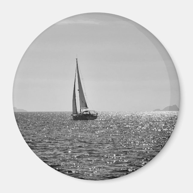 Imã Foto moderna legal do veleiro no verão (Frente)