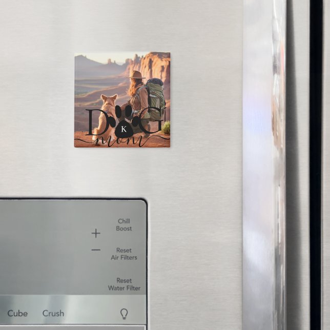 Imã Foto monograma de memória de Mãe de Cachorro (In Situ (Fridge))