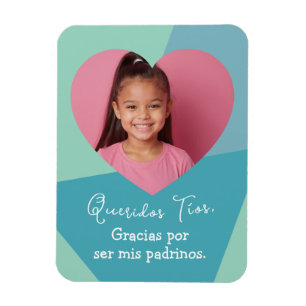 Ímã Foto no Coração Presente de Agradecimento para Pad