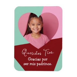 Ímã Foto no Coração Presente de Agradecimento para Pad