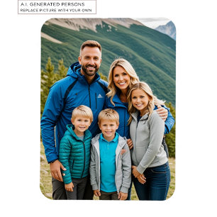 Ímã Foto Personalizada 1 Família Flexível Foto