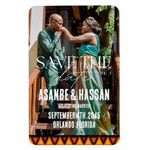 Ímã Foto Personalizada Casamento Étnico Africano Salve