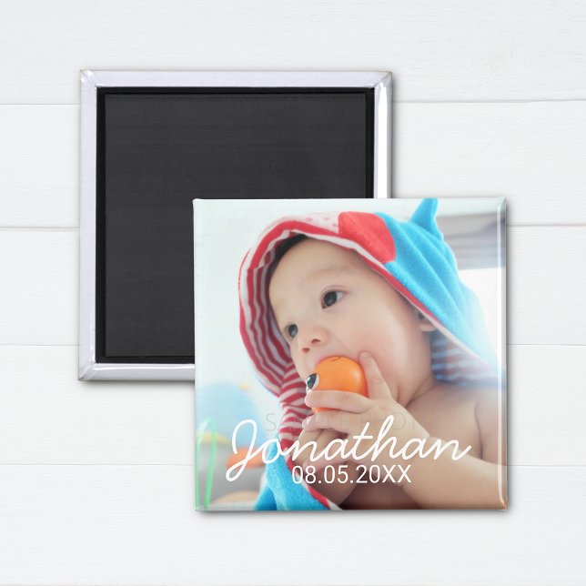 Imã Foto personalizada com nome e data (Criador carregado)