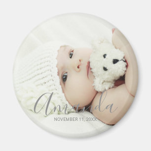 Imã Foto Personalizada com Nome e Texto Personalizados