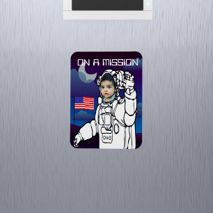 Ímã Foto personalizada da astronomia espacial astronau