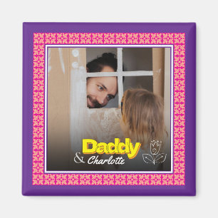 Imã Foto Personalizada da Família - Imagem Filha-Filho