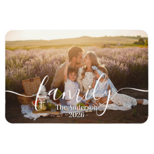 Ímã Foto Personalizada da Família – Sobrenome Personal
