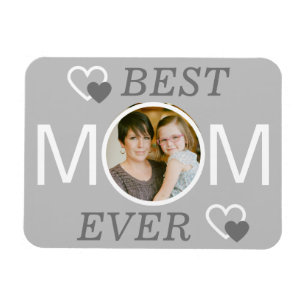 Ímã Foto personalizada da melhor Cinza mãe