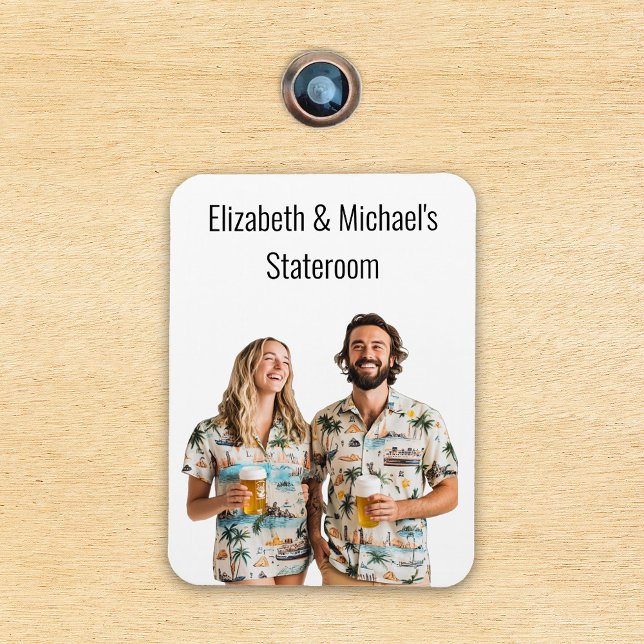 Ímã Foto personalizada da porta do cruzeiro (Criador carregado)